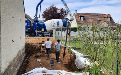 Pompage de béton